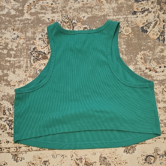 Wild Fable Green Ribbed Cropped Tank – Racerback Style - Picture 3 of 3